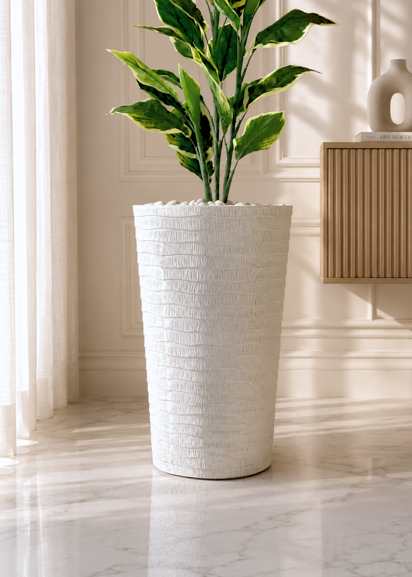 Edena Planters - White