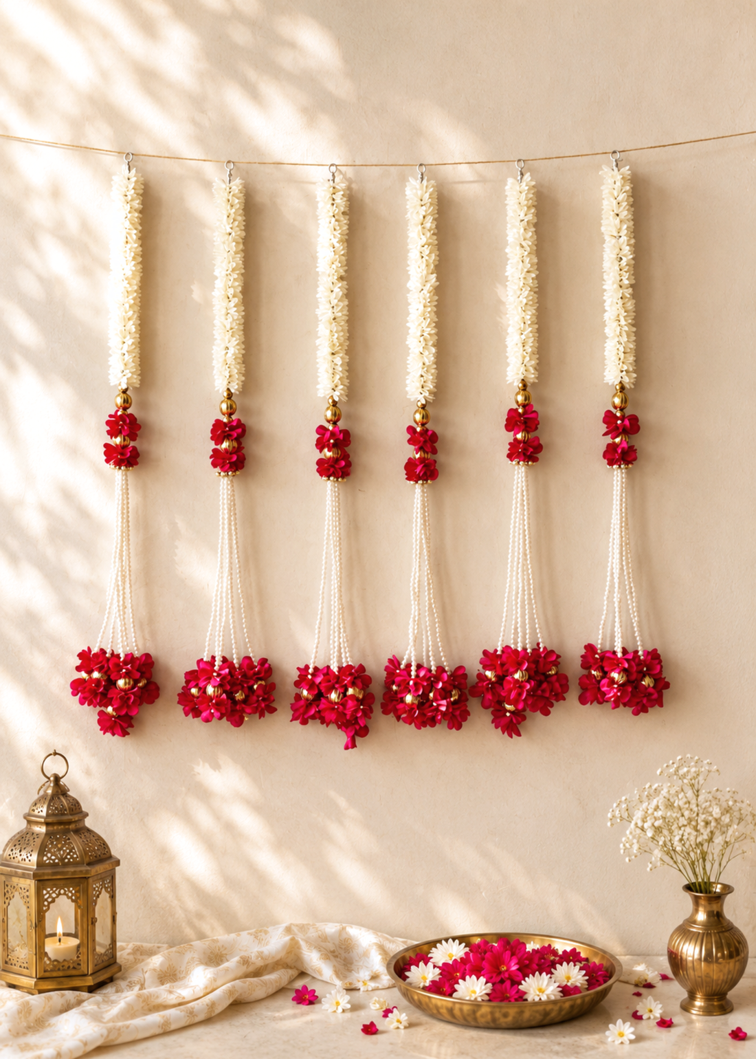 Festive Shahana Floral Latkan - Set of 6