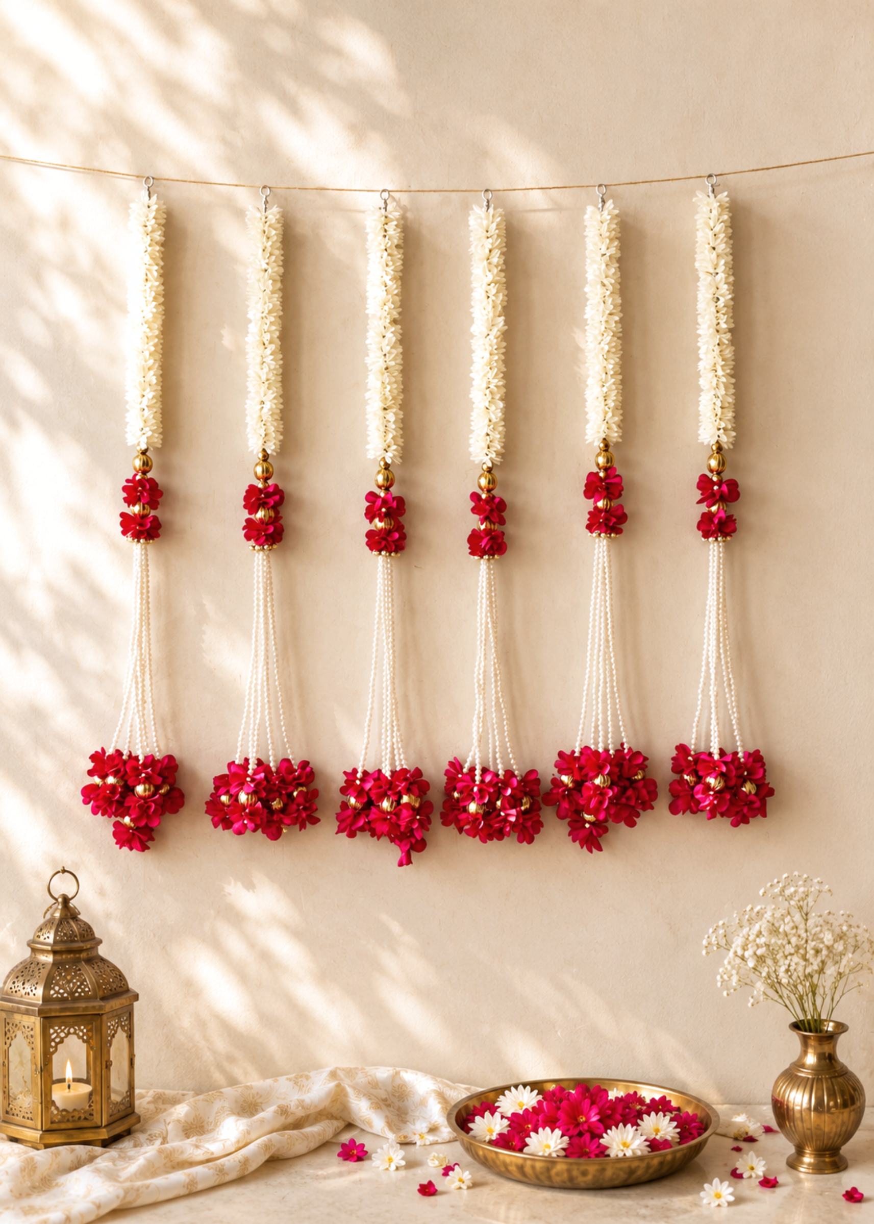 Festive Shahana Floral Latkan - Set of 6