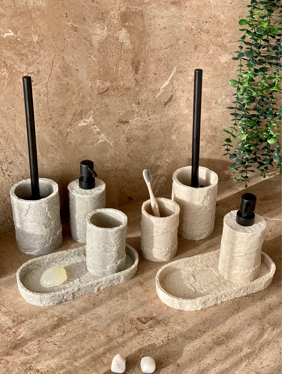 Fossil Toilet Brush - Light Grey