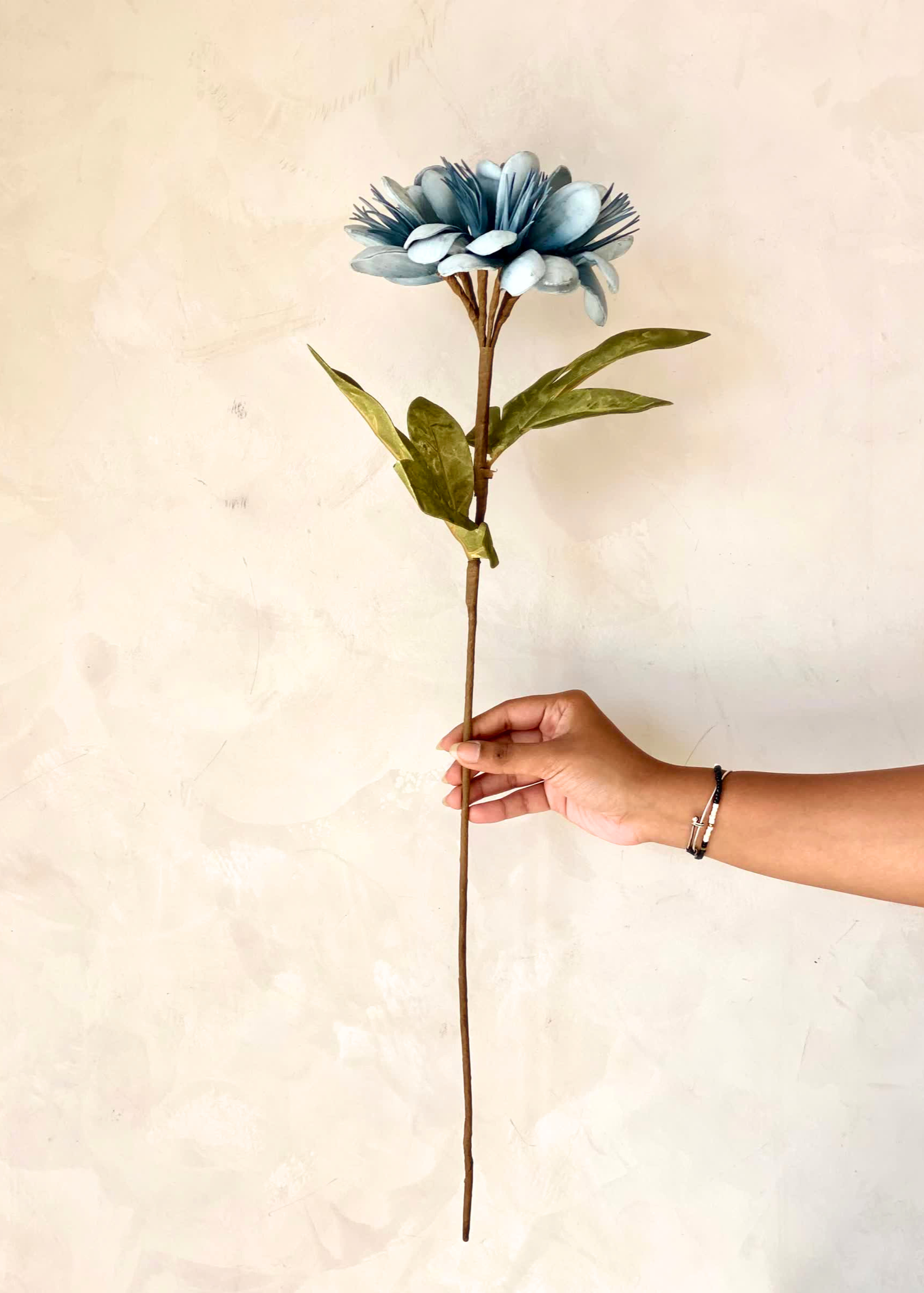 Artificial Peruvian Lily Stem - Blue (One Stem)