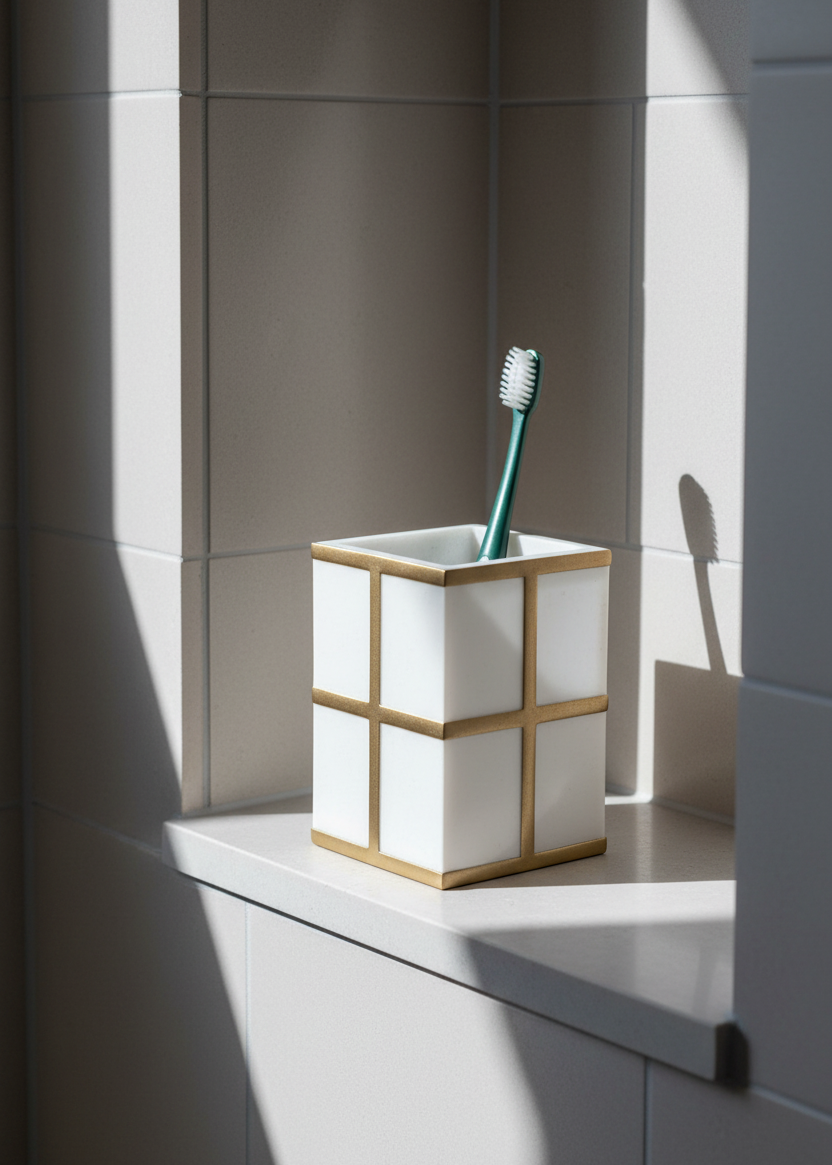 Axia Bathroom Tumbler - Ivory
