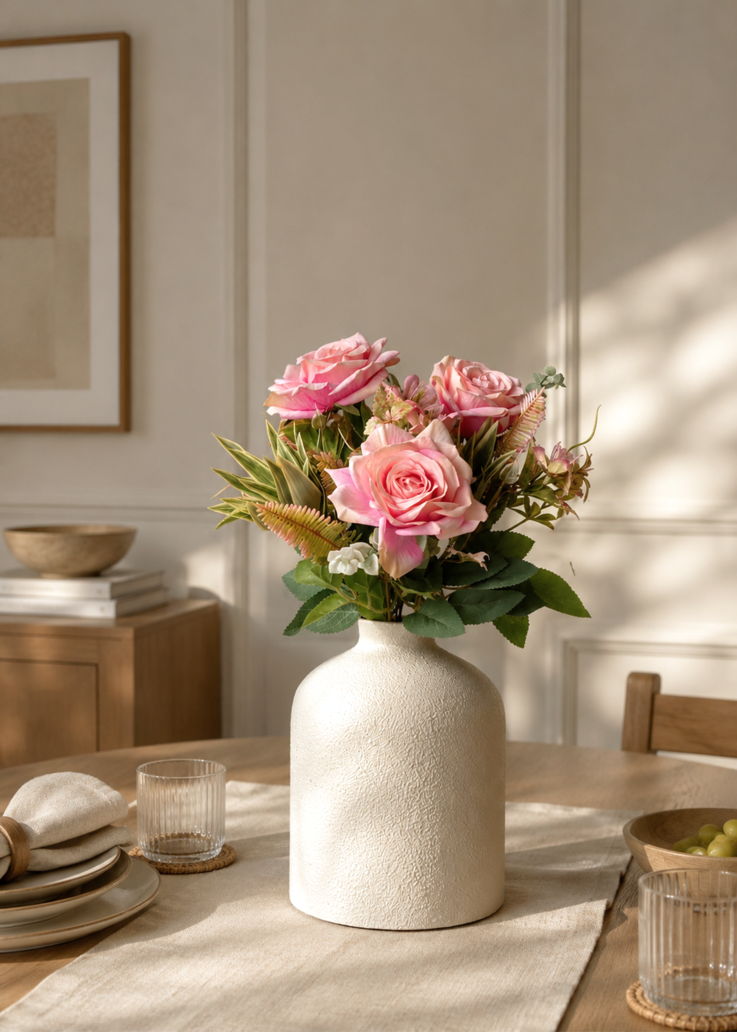 Artificial Garden Rose Bunch