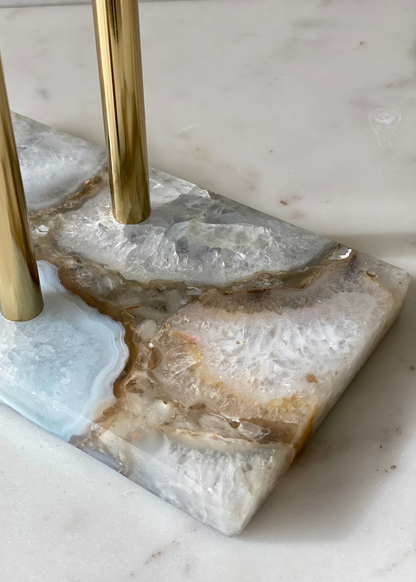 Regal Agate Hand Towel Stand - White