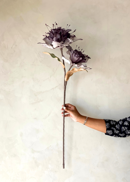 Artificial Rose Bay Flower Stem - Lavender Ombre (One Stem)