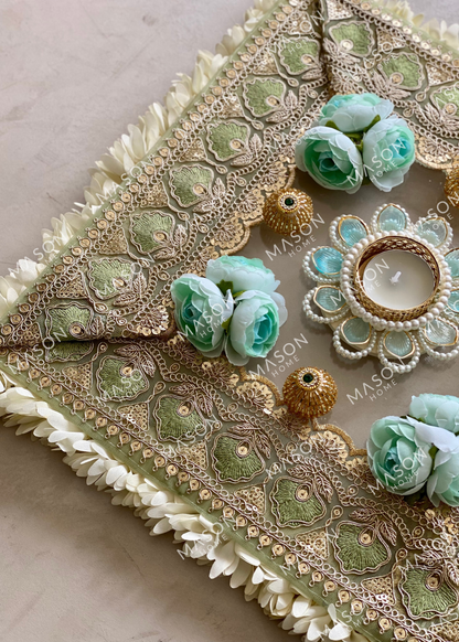 Festive Sage Blossom Rangoli