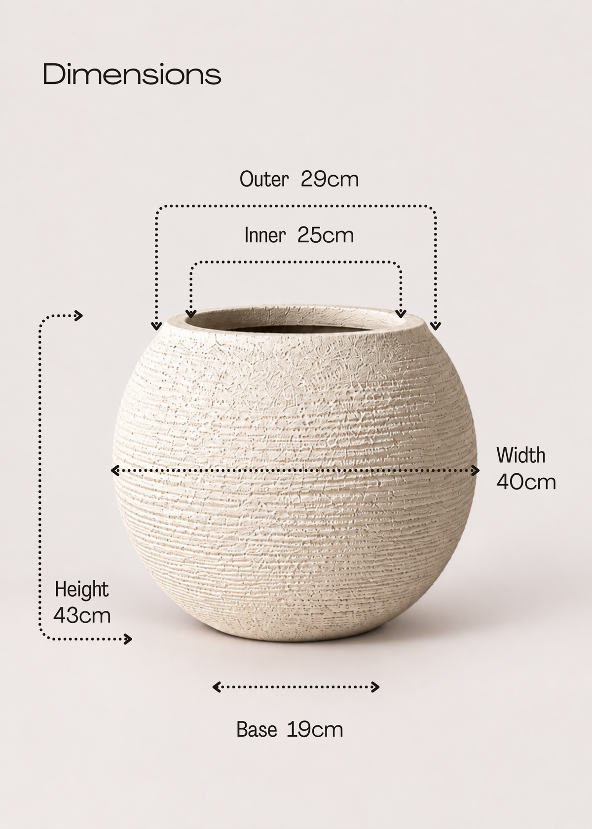 Vienna Ivory Planter