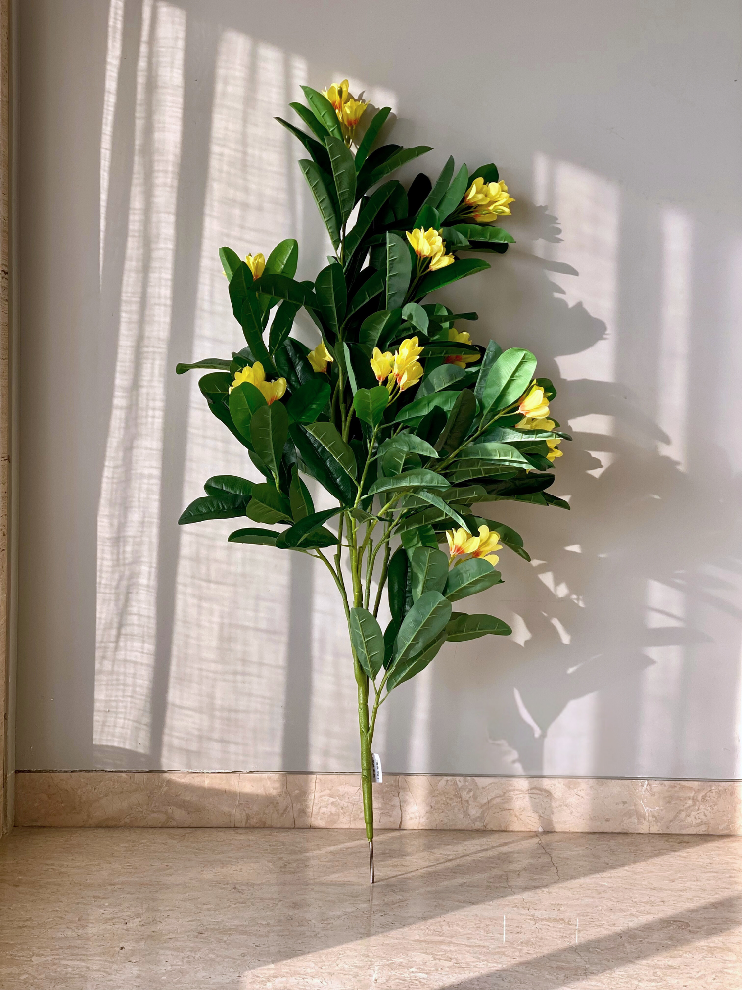 Artificial Yellow Frangipani Plant - 5 Feet