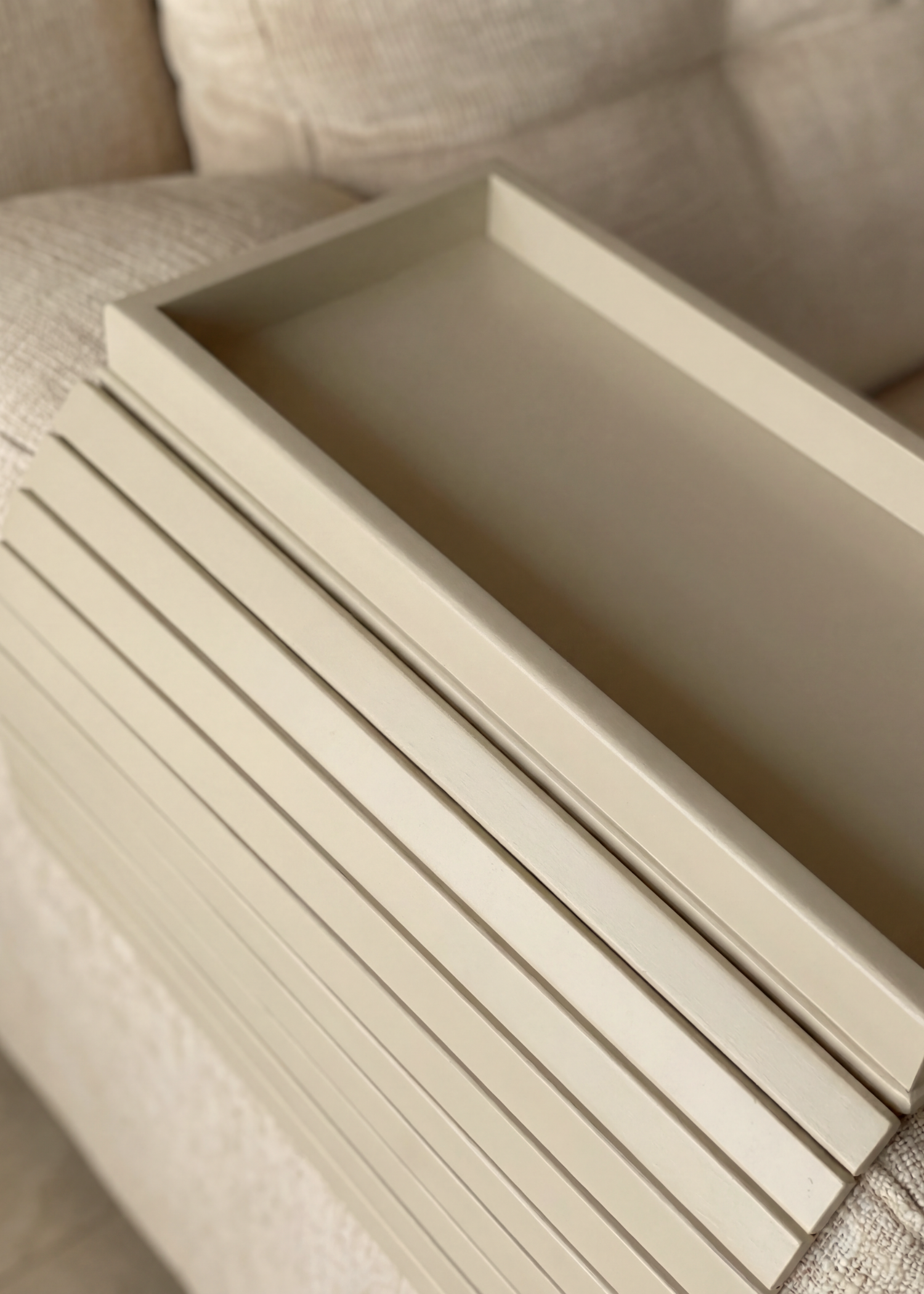 Sofa Armrest Tray - Beige
