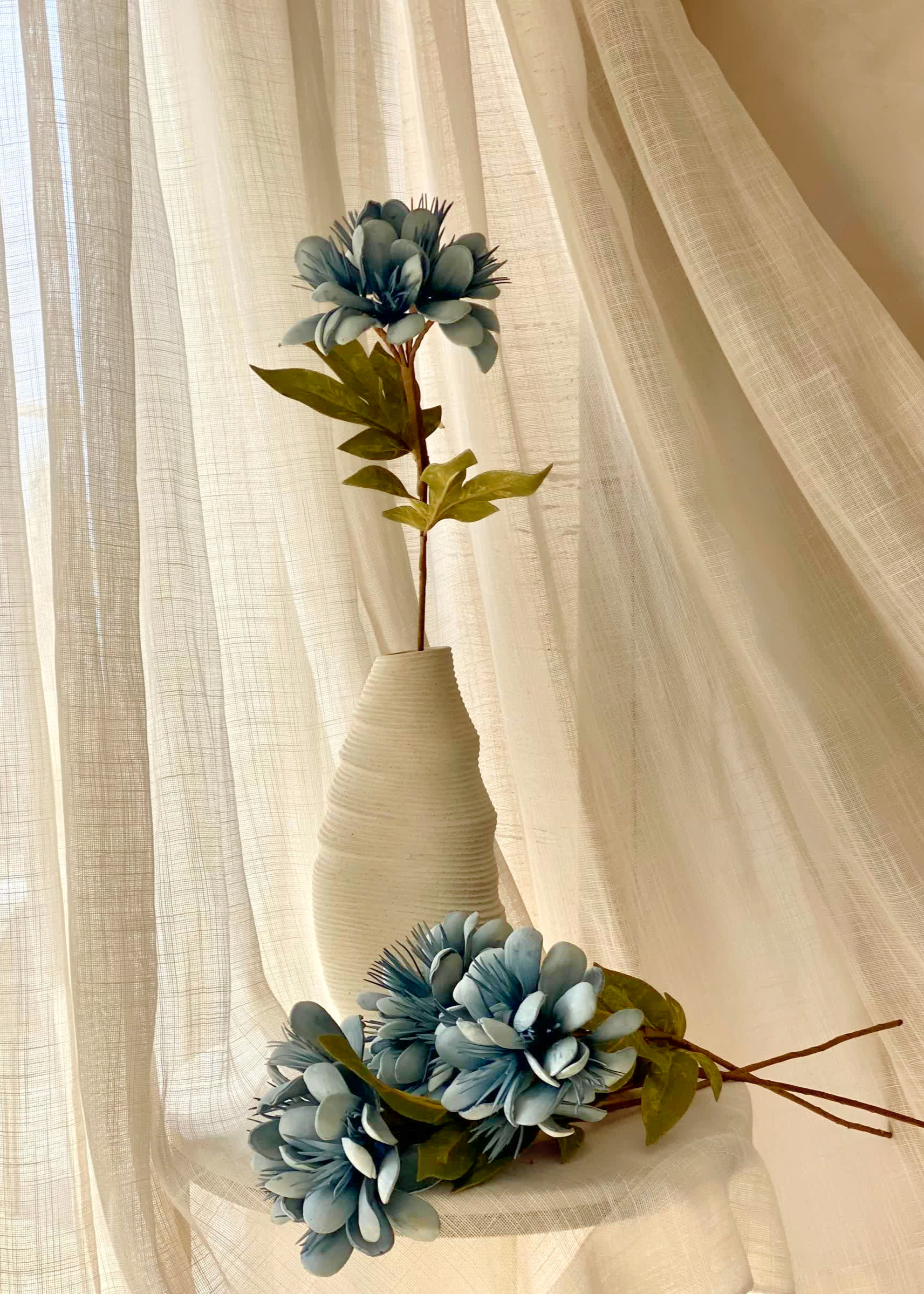 Artificial Peruvian Lily Stem - Blue (One Stem)