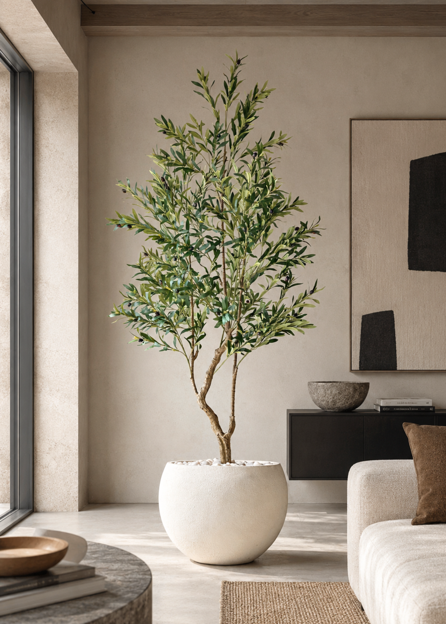 Artificial Olive Serene Plant - 7 Feet