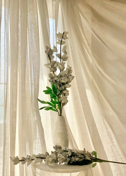 Artificial Dragon Flower Stem - Grey Ombre (One Stem)