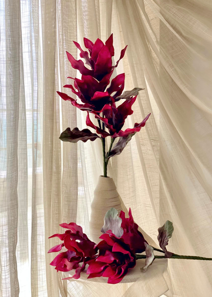 Artificial Magnolia Flower Stem -  Magenta Ombre (One Stem)