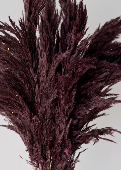 Artificial Feather Pampas Bunch - Burgundy