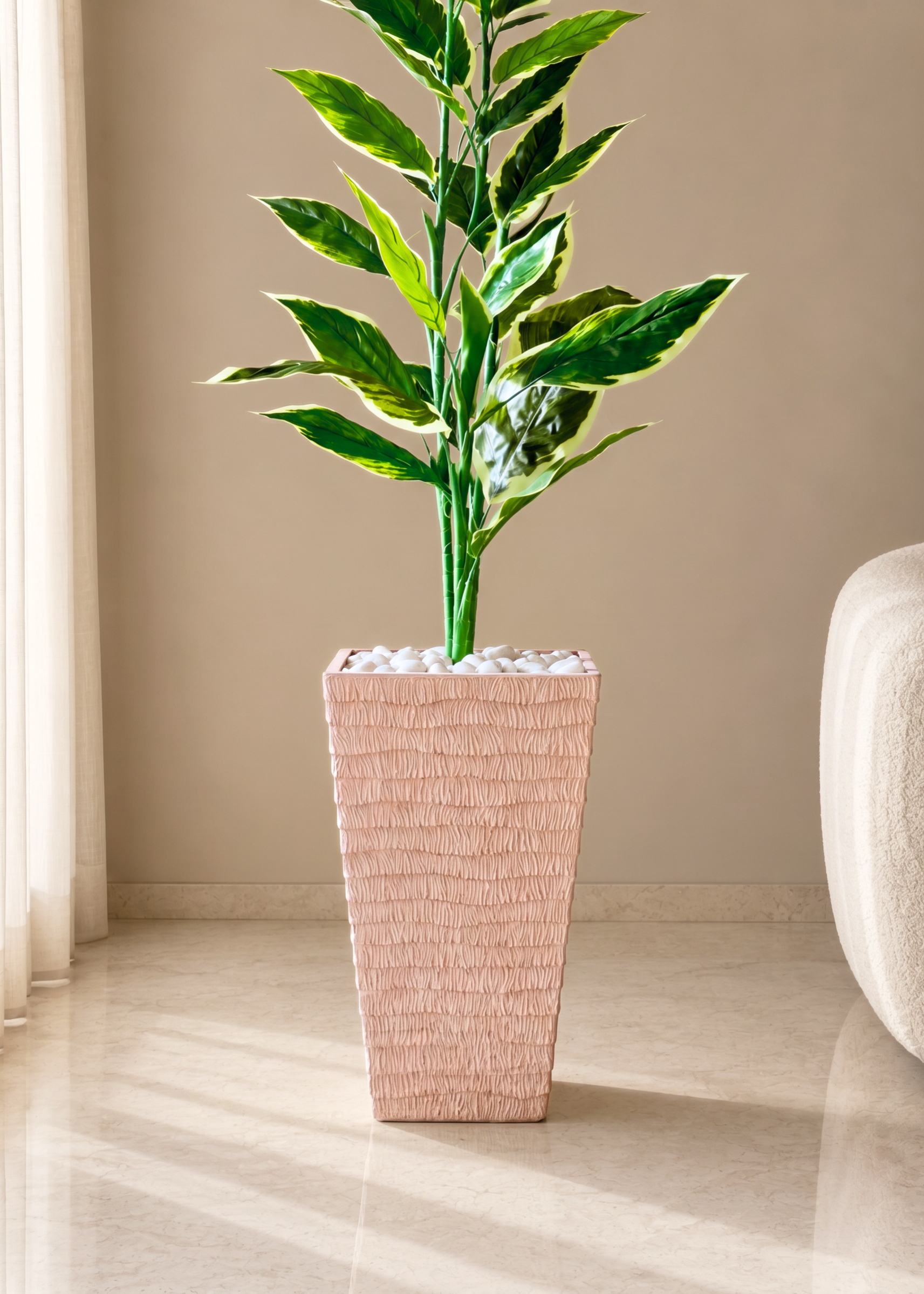 Carved Planters - Terracota Beige