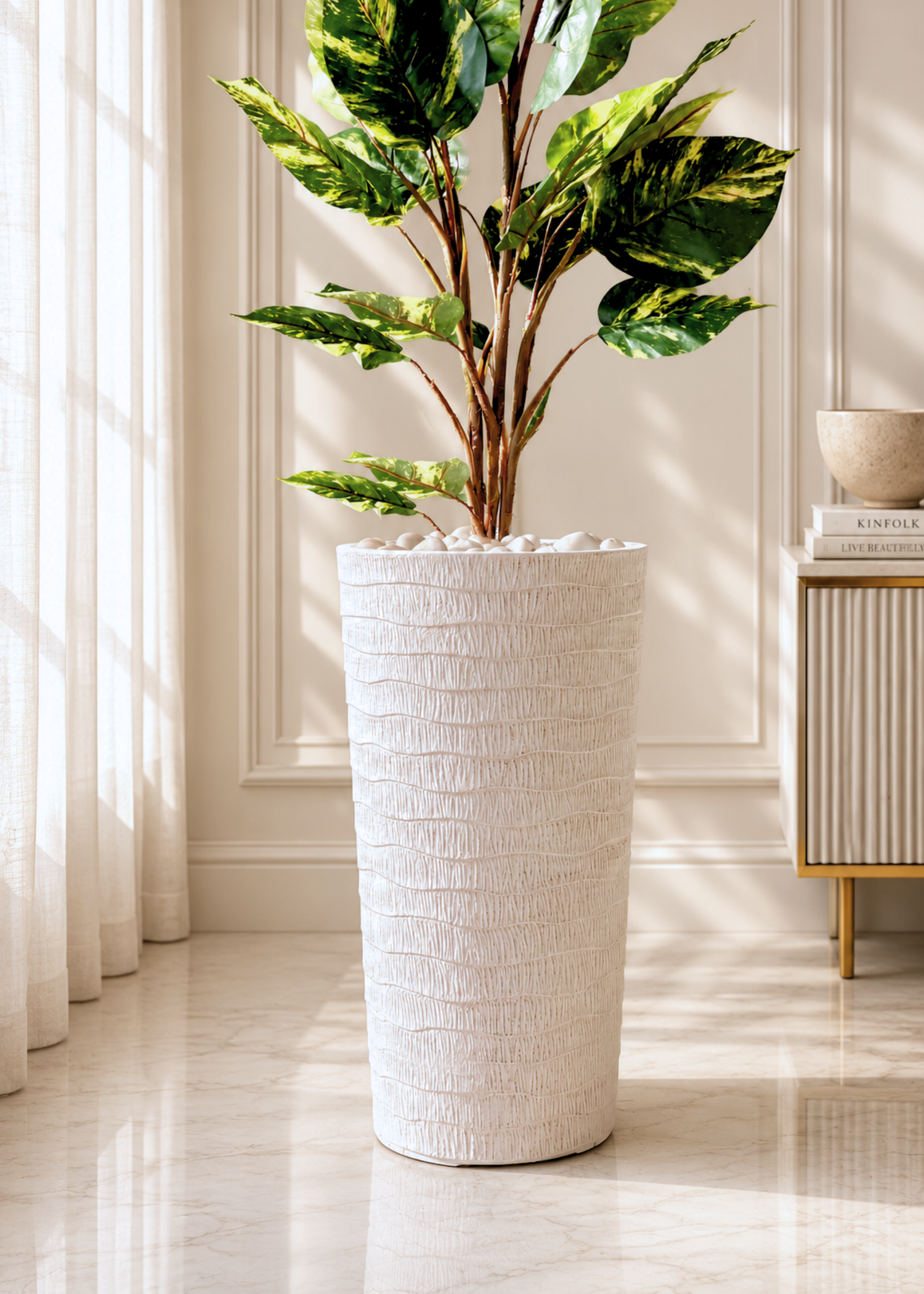 Edena Planters - White