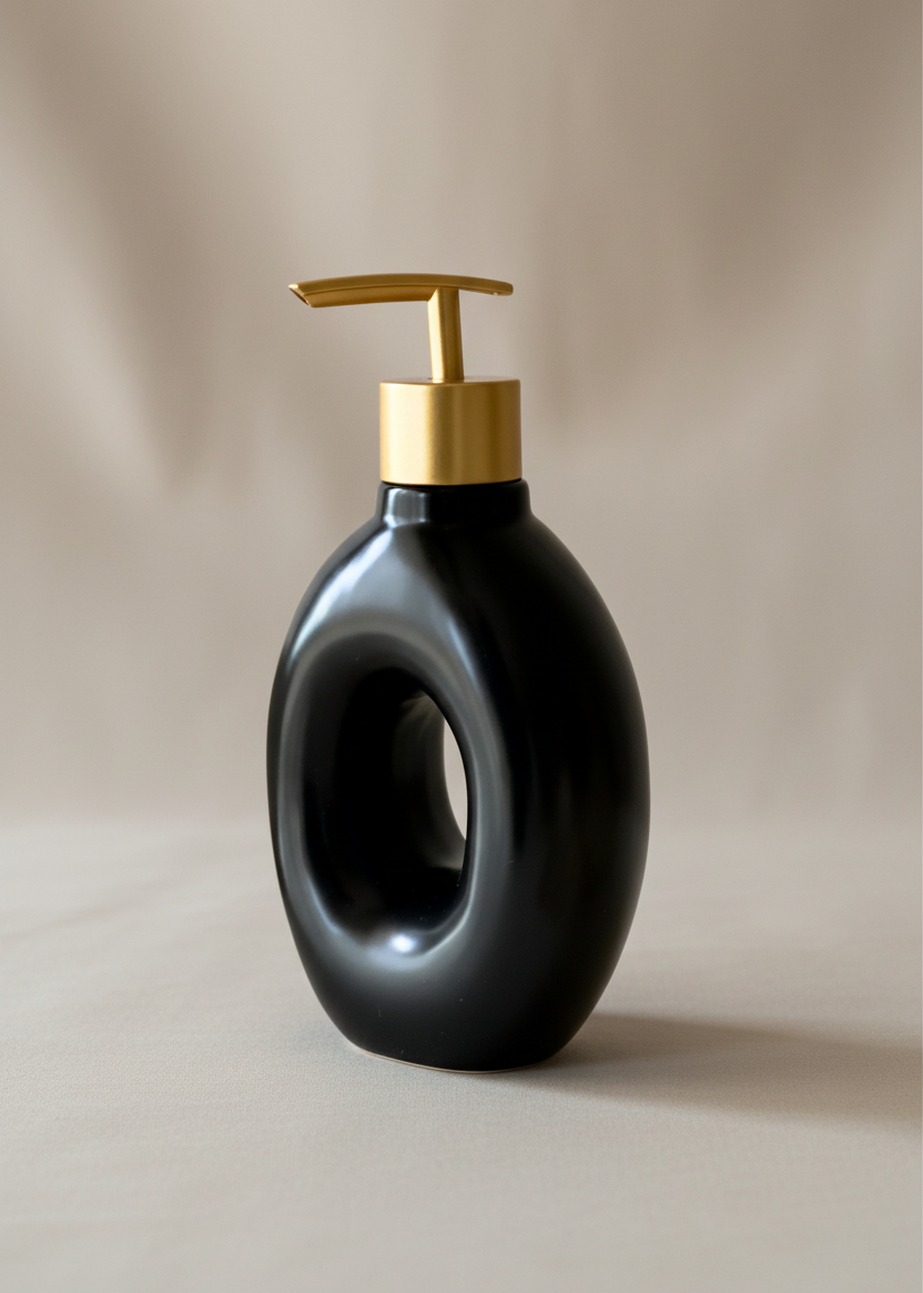 Orb Hollow Bathroom Dispenser - Black