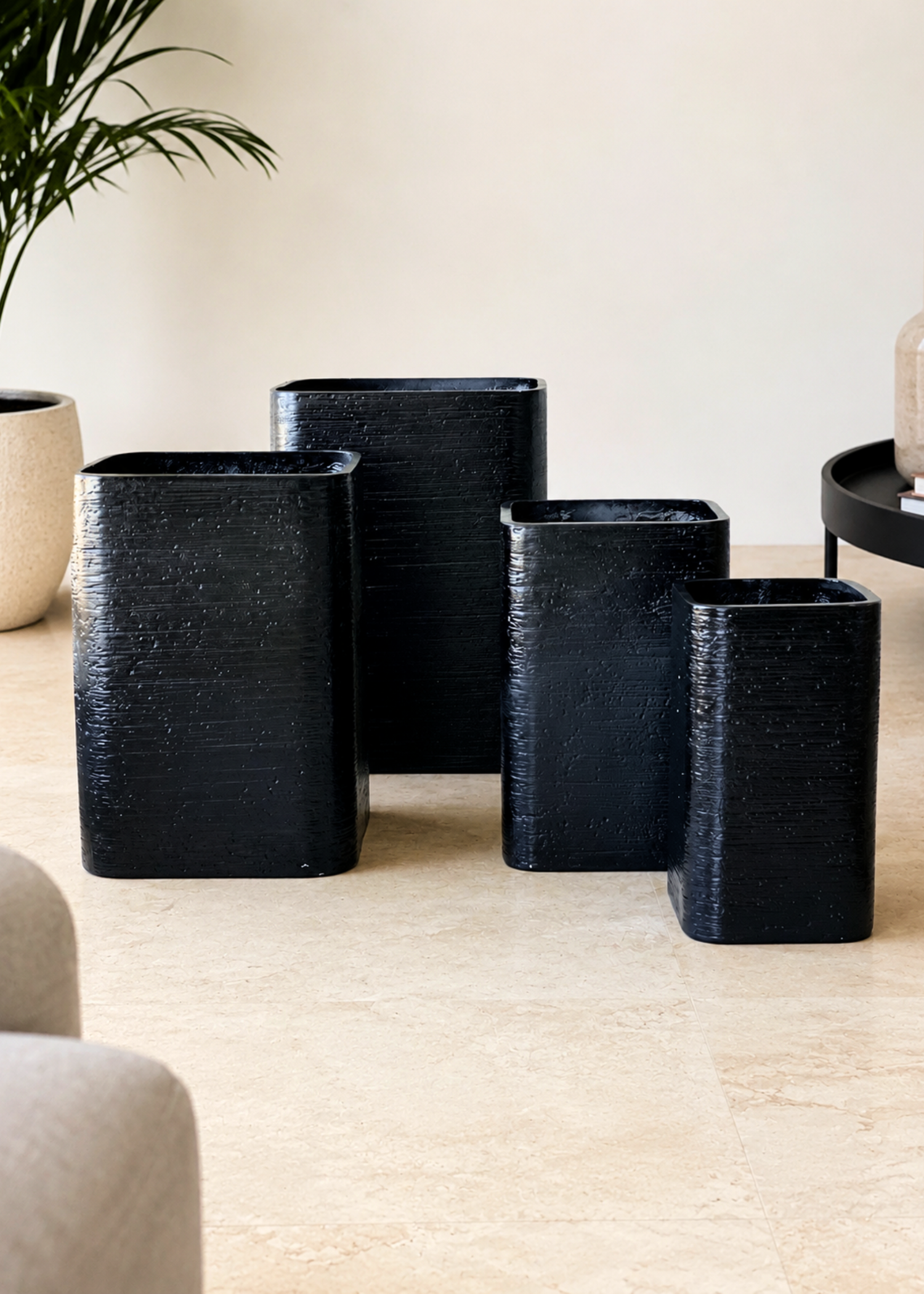 Hudson Square Planters - Black