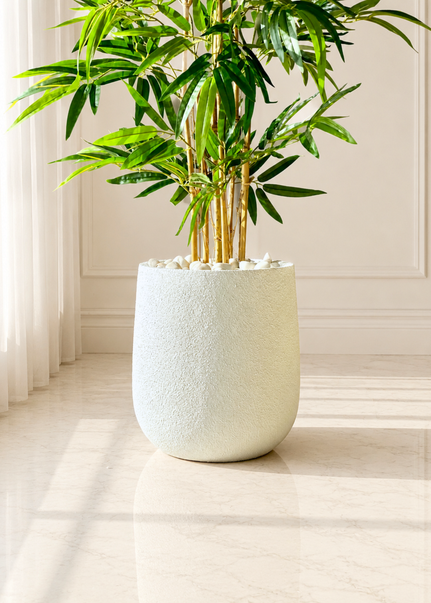 Noa Round Planters - White