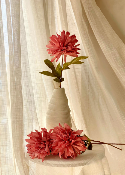 Artificial Dali Dahlia Flower Stem  -  Pink (One Stem)