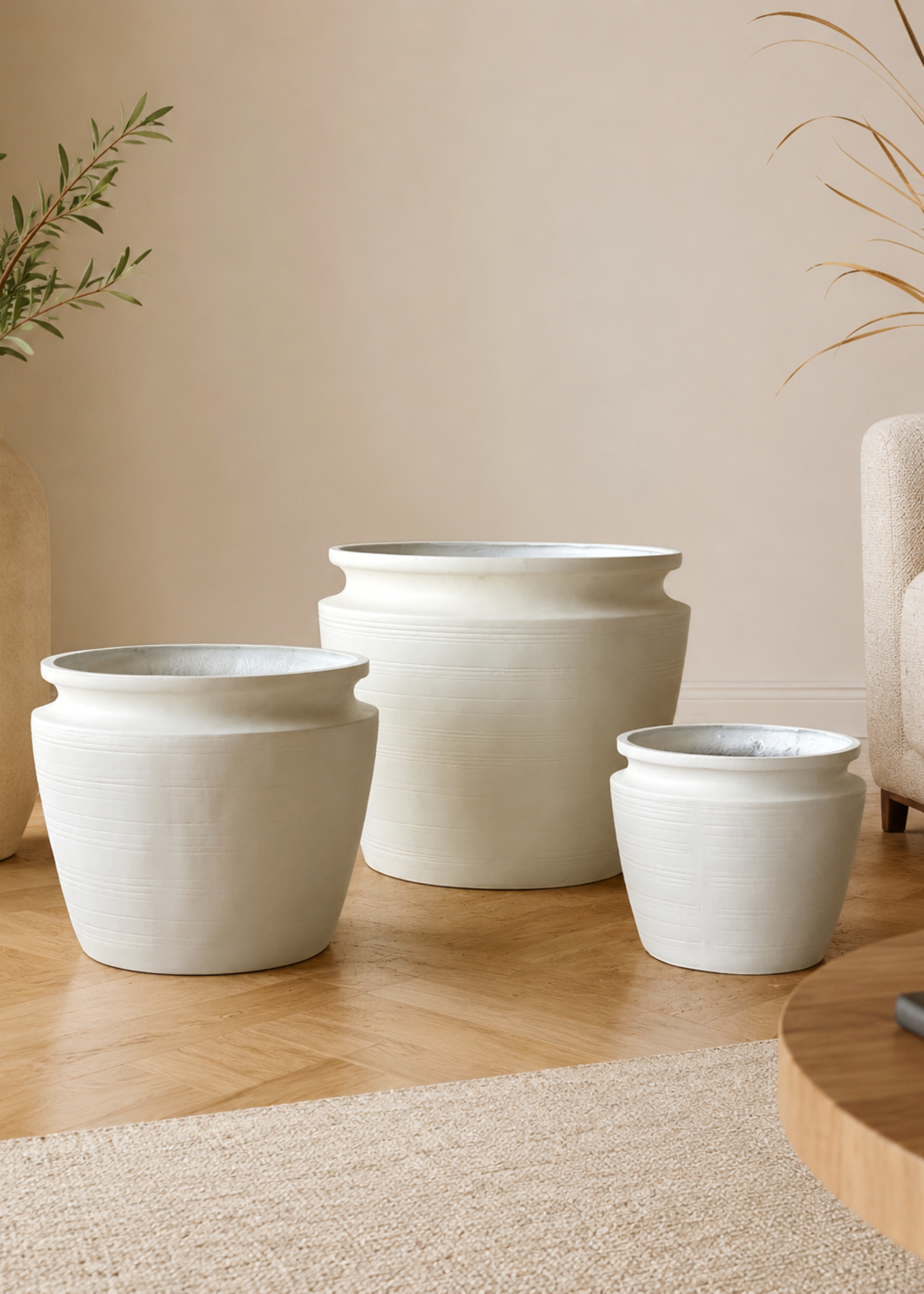 Morrow Planters - Ivory