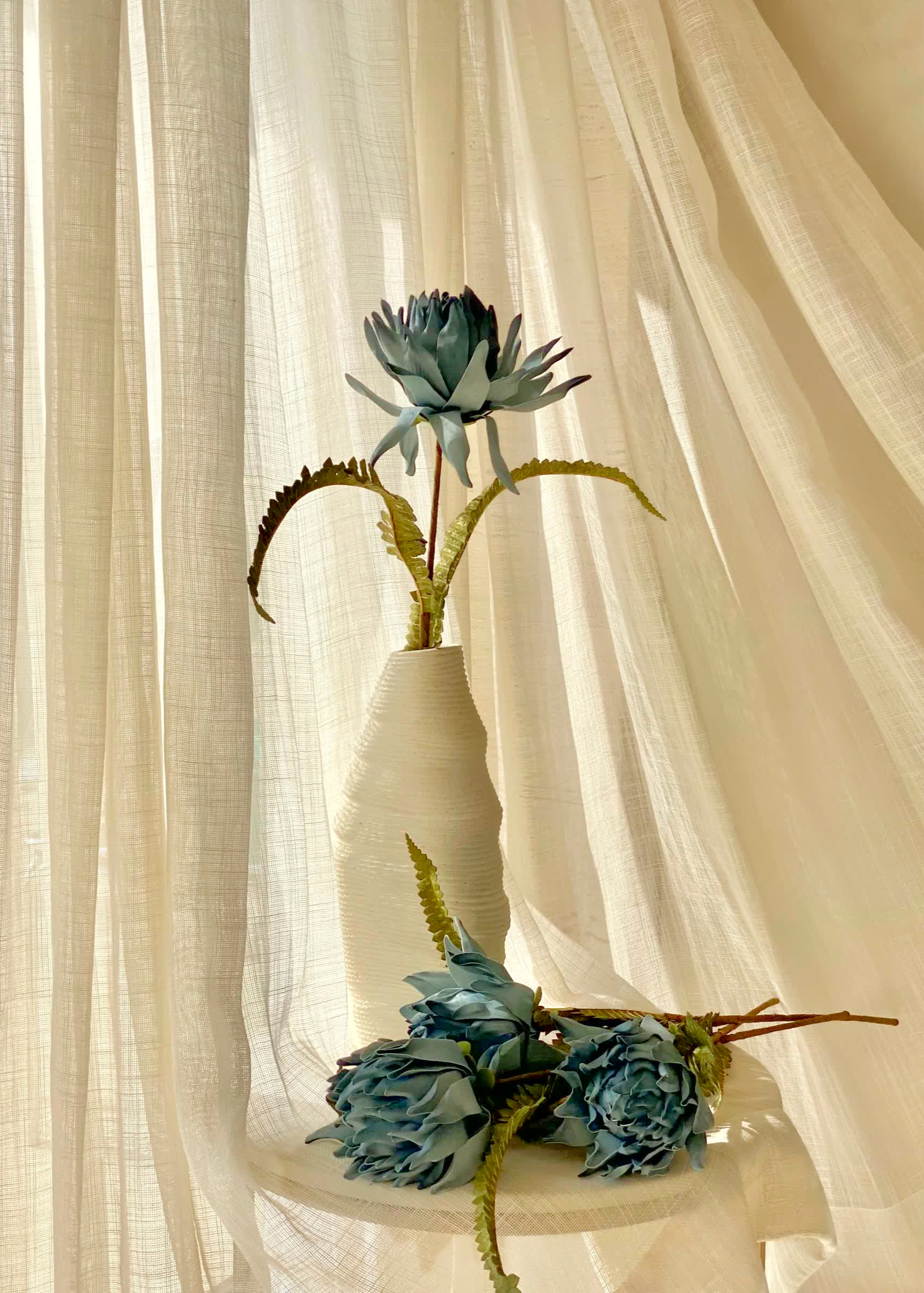 Artificial May Portea Flower Stem - Blue (One Stem)