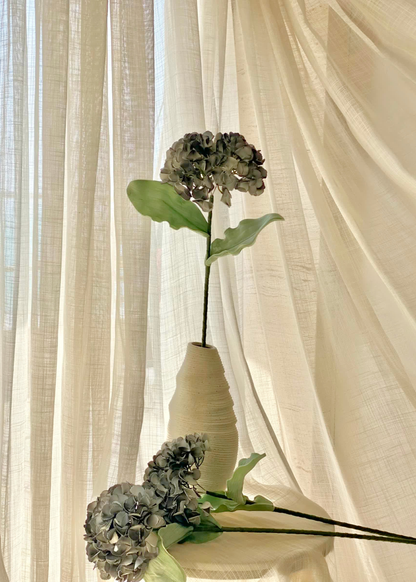 Artificial Hydrangea Flower Stem - Grey Ombre (One Stem)