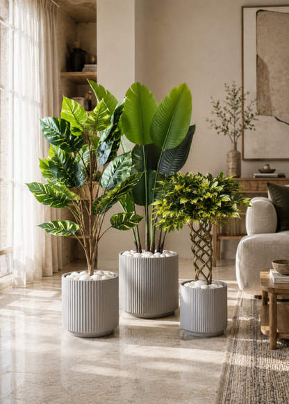 Linear Planters -  Light Grey