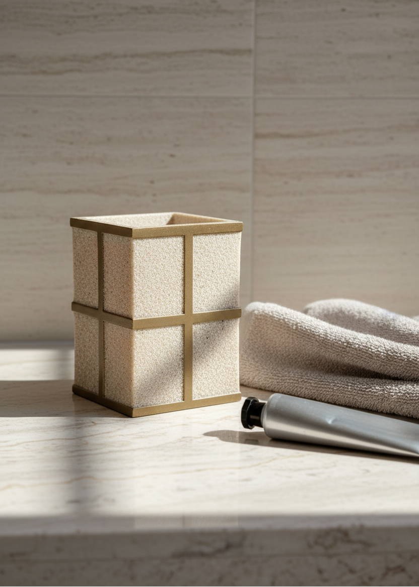 Axia Bathroom Tumbler - Beige