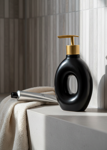 Orb Hollow Bathroom Dispenser - Black