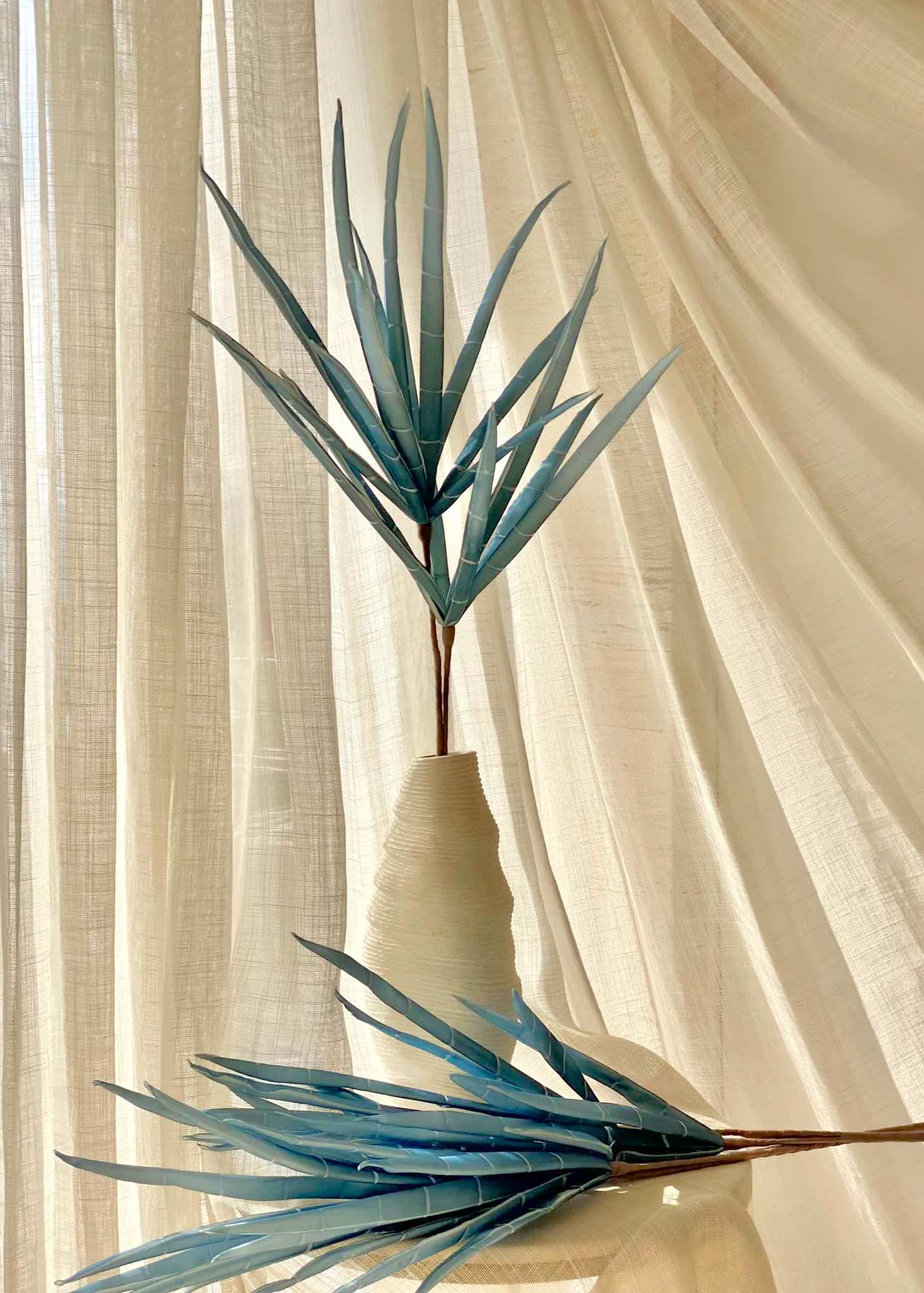 Artificial Bamboo Stalks - Blue Ombre (One Stem)