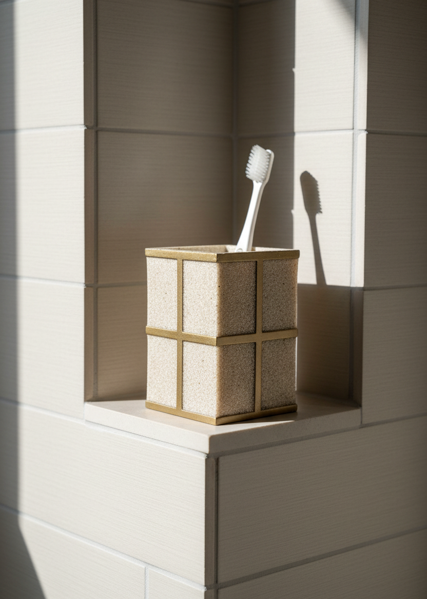 Axia Bathroom Tumbler - Beige