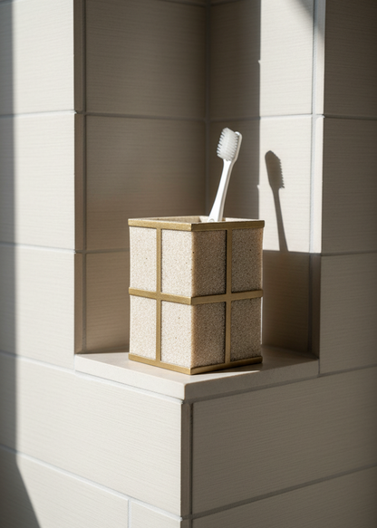 Axia Bathroom Tumbler - Beige