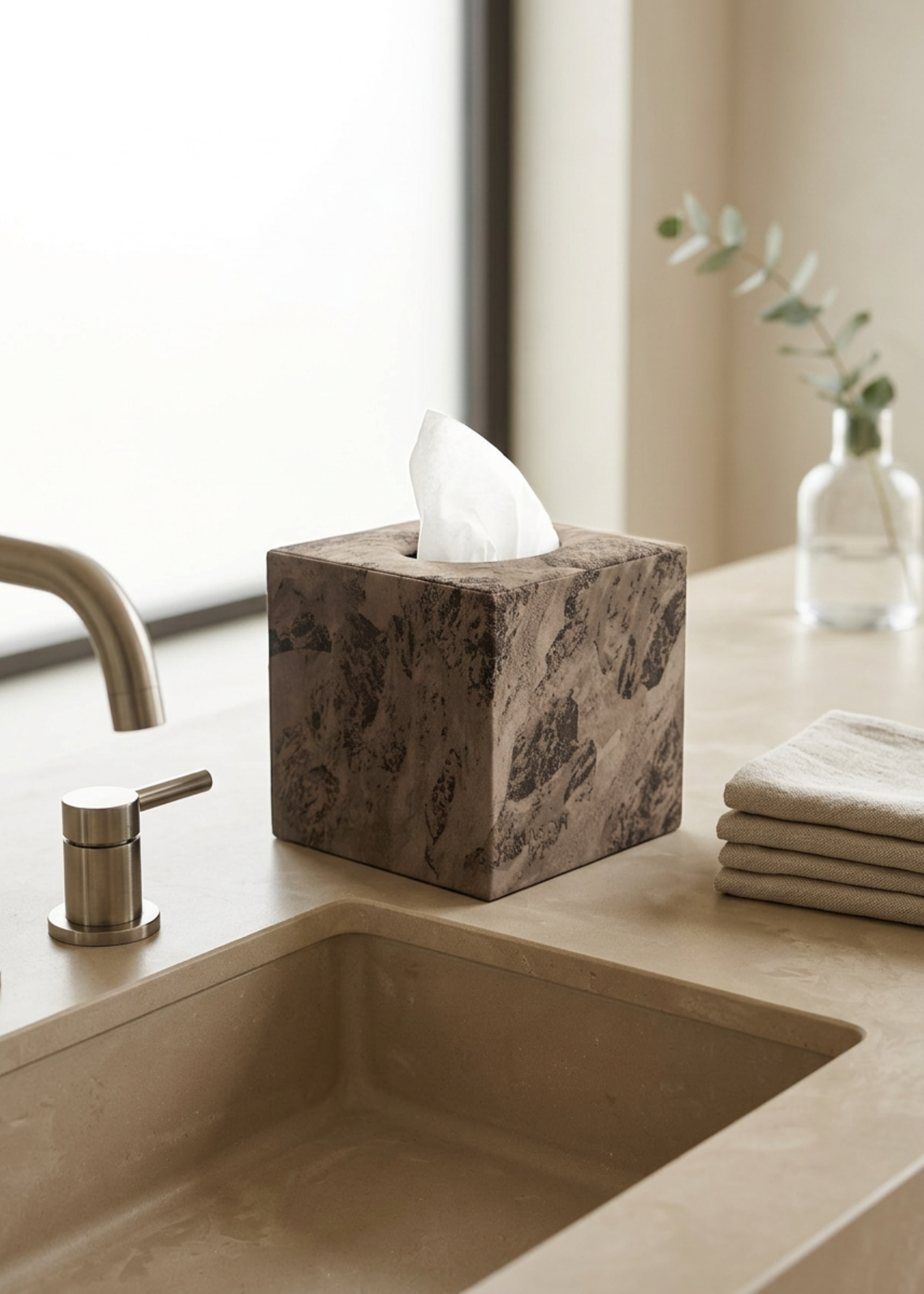 Indo Mocha Square Tissue Box