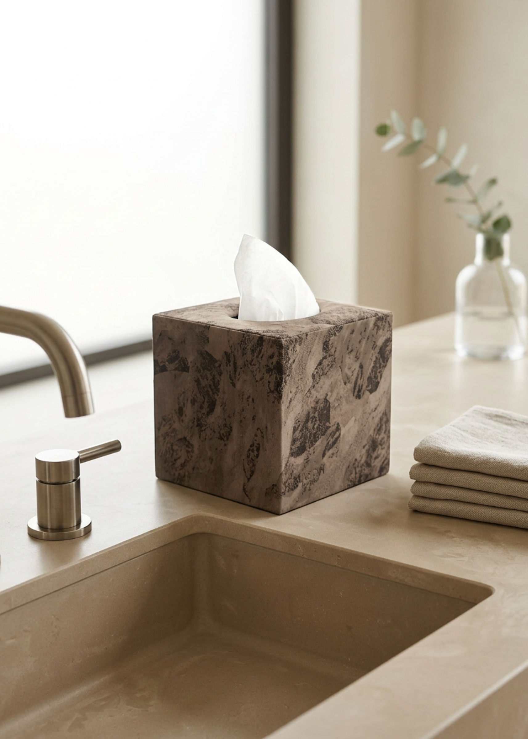 Indo Mocha Square Tissue Box