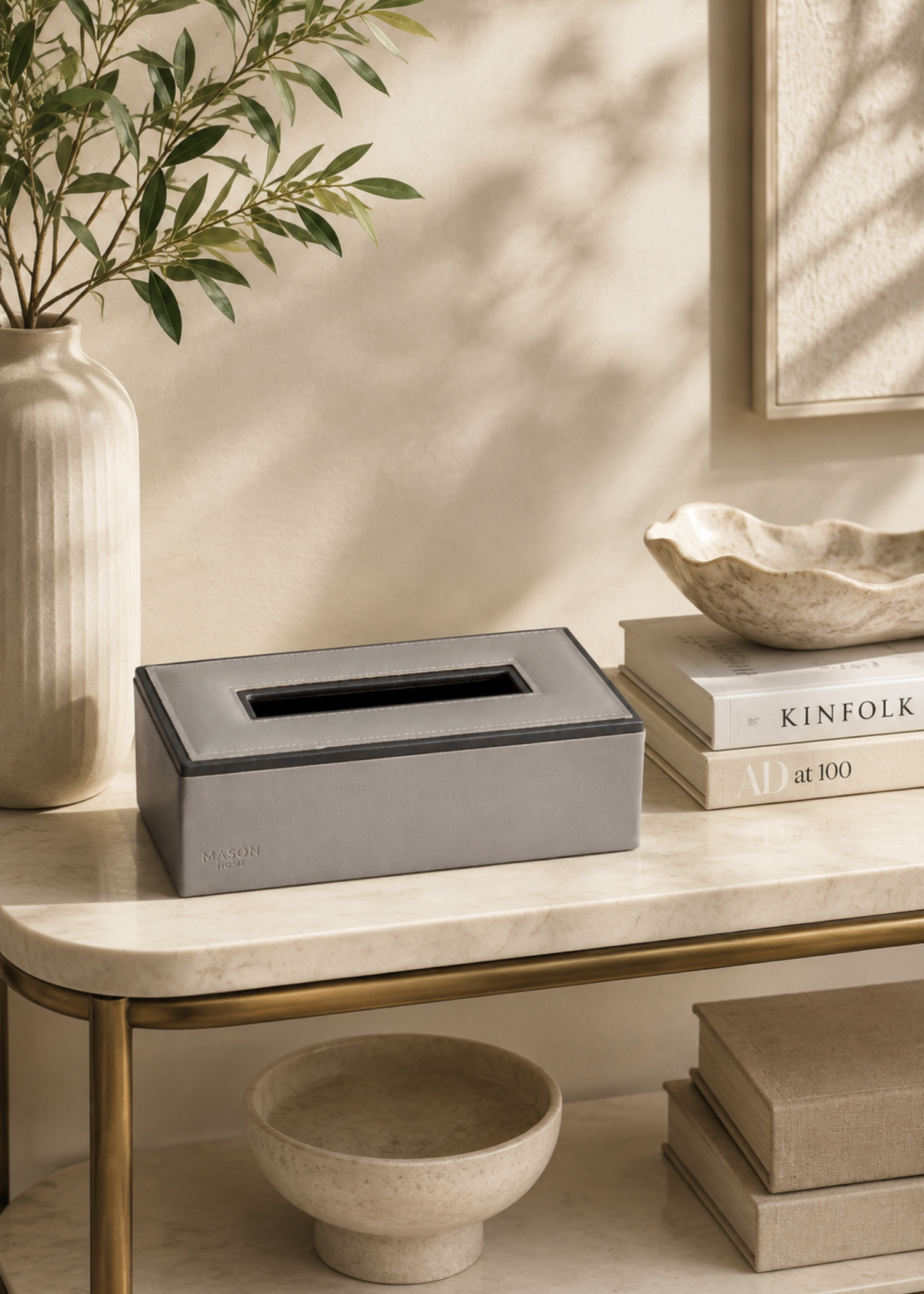 Naples Grey Tissue Box