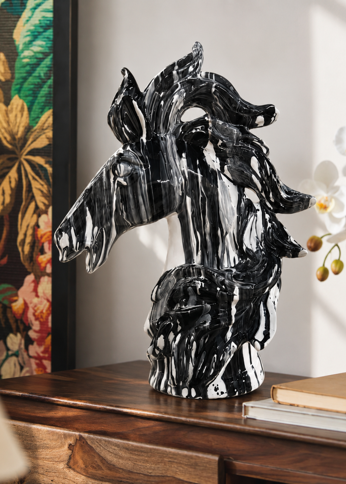 Abstract Horse Artefact - Black &amp; White