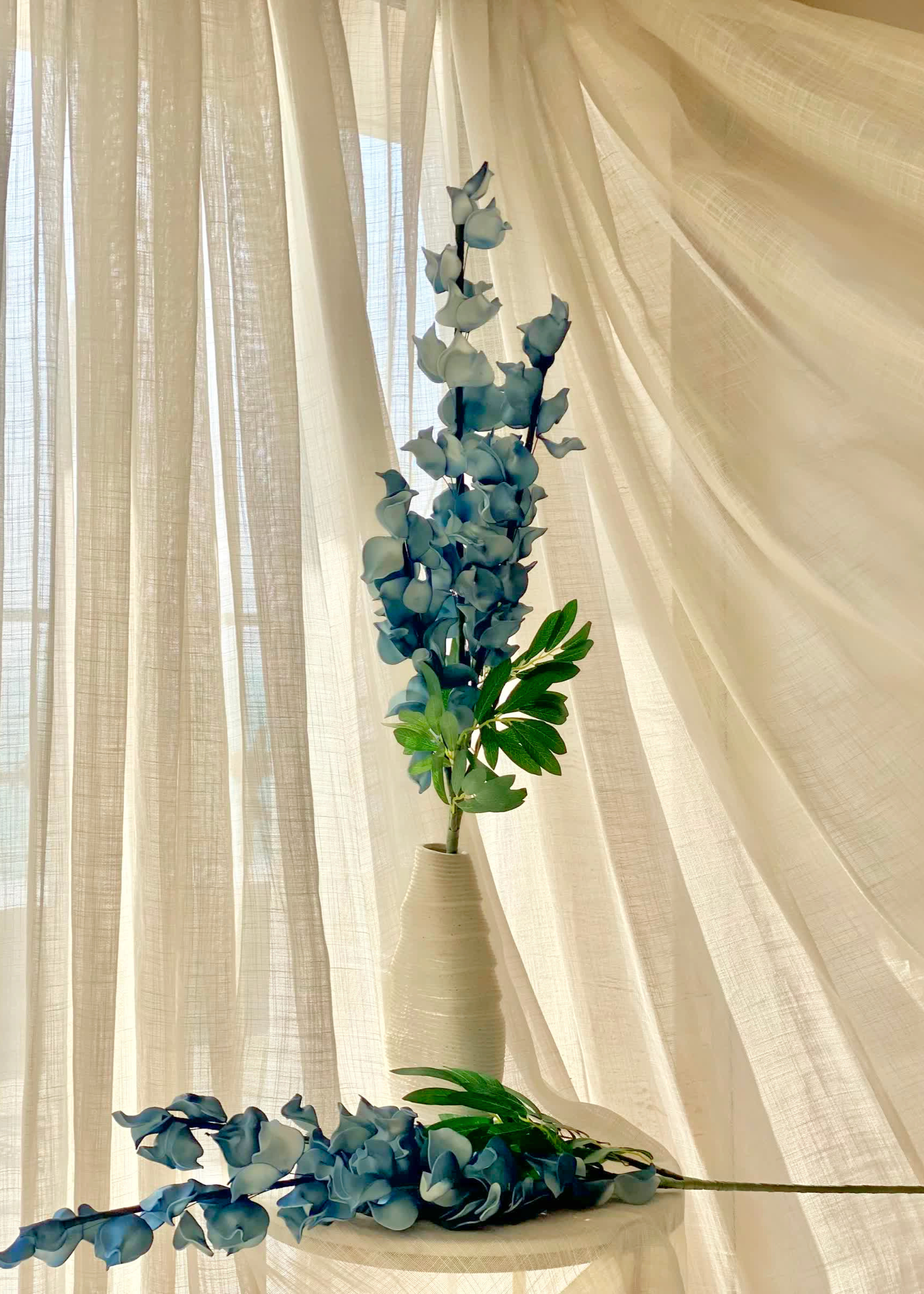 Artificial Dragon Flower Stem - Blue Ombre (One Stem)