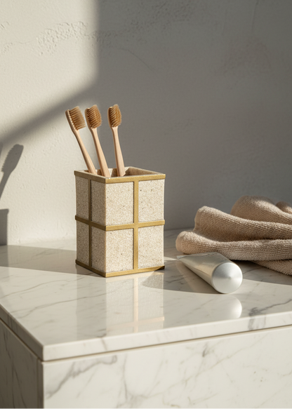 Axia Bathroom Tumbler - Beige