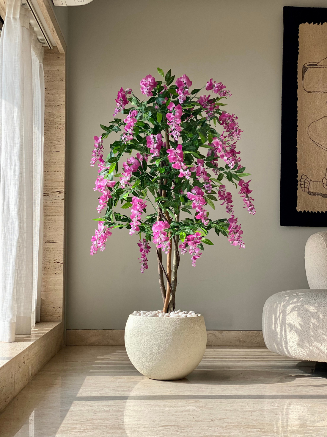 Artificial Sweet Pea Blush Pink Plant - 5.5 Feet