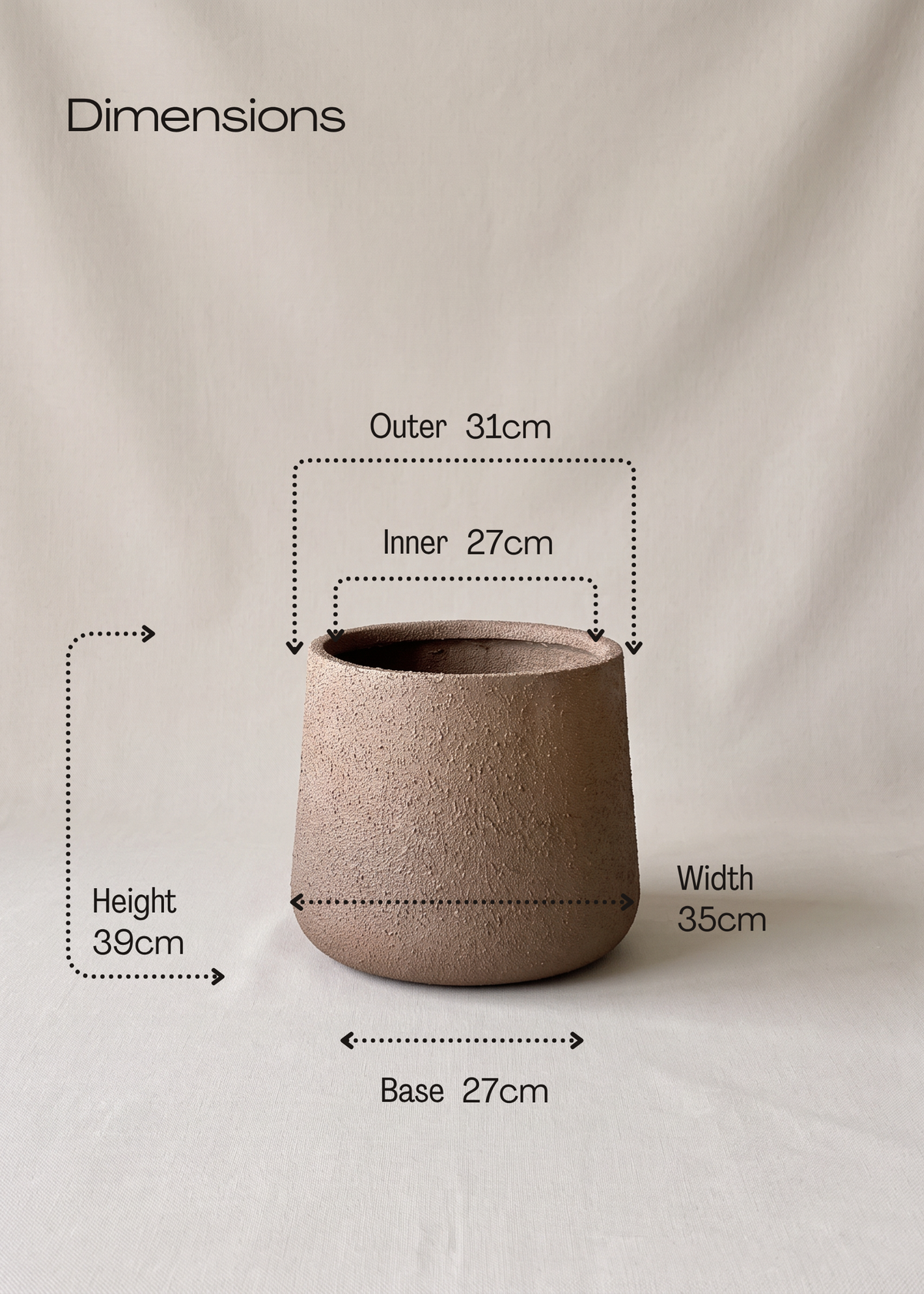 Aalto Planter - Brown