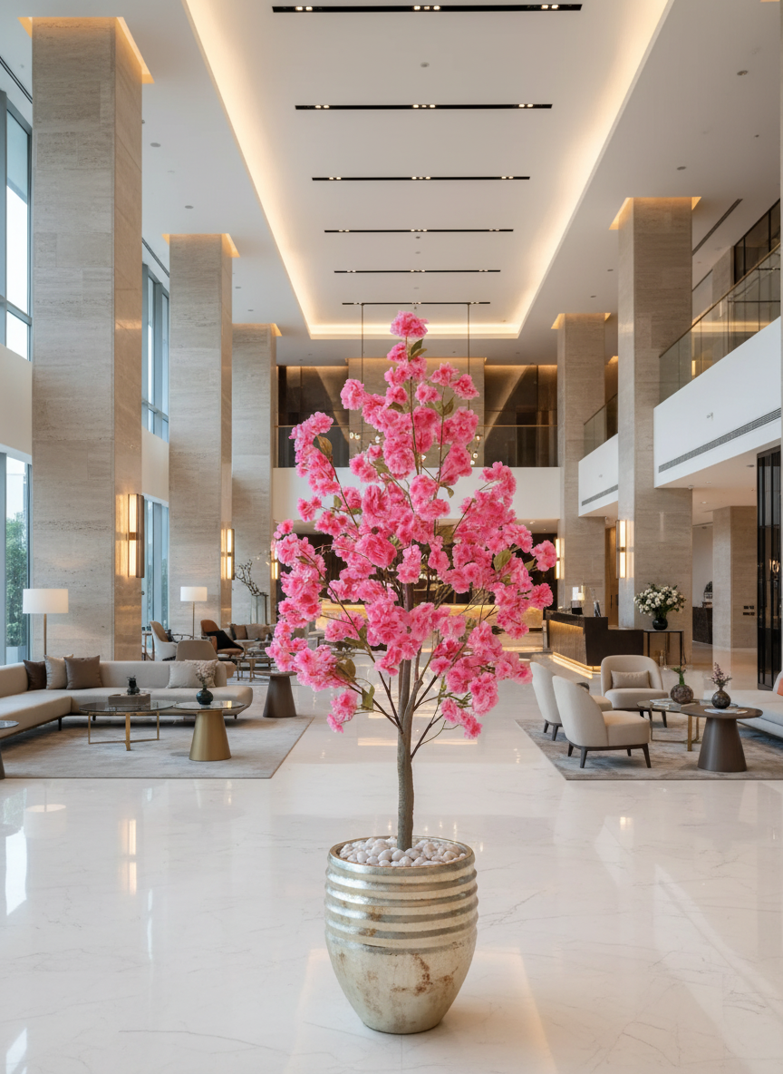 Artificial Sakura Cherry Blossom Plant - 5.5 Feet