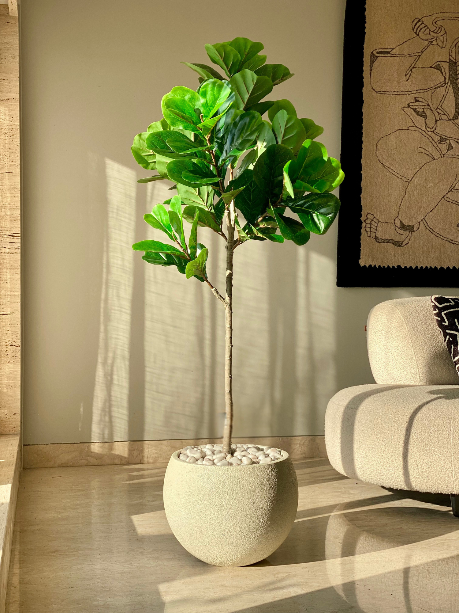 Artificial Fiddle Leaf Plant - 5 Feet