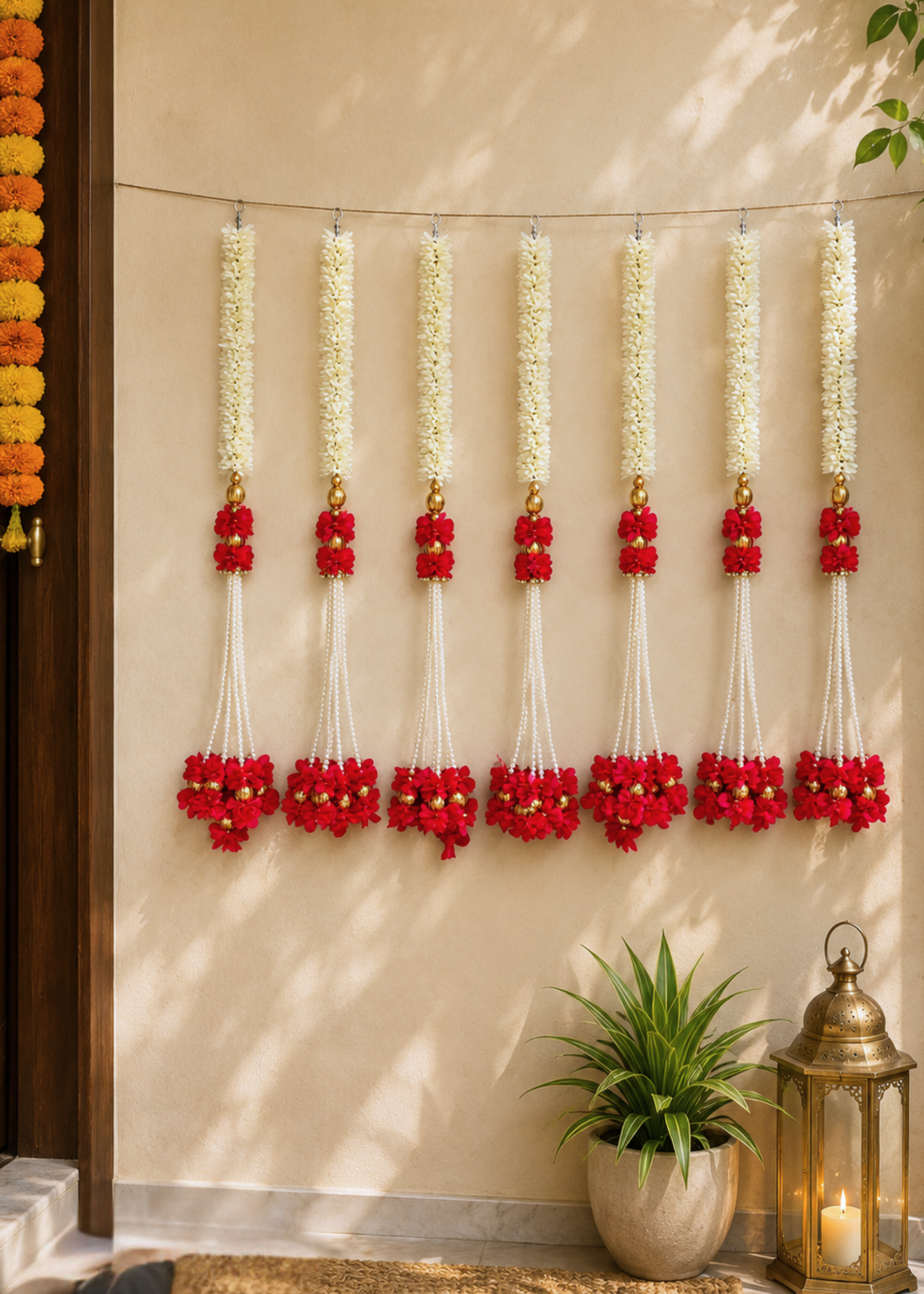 Festive Shahana Floral Latkan - Set of 6