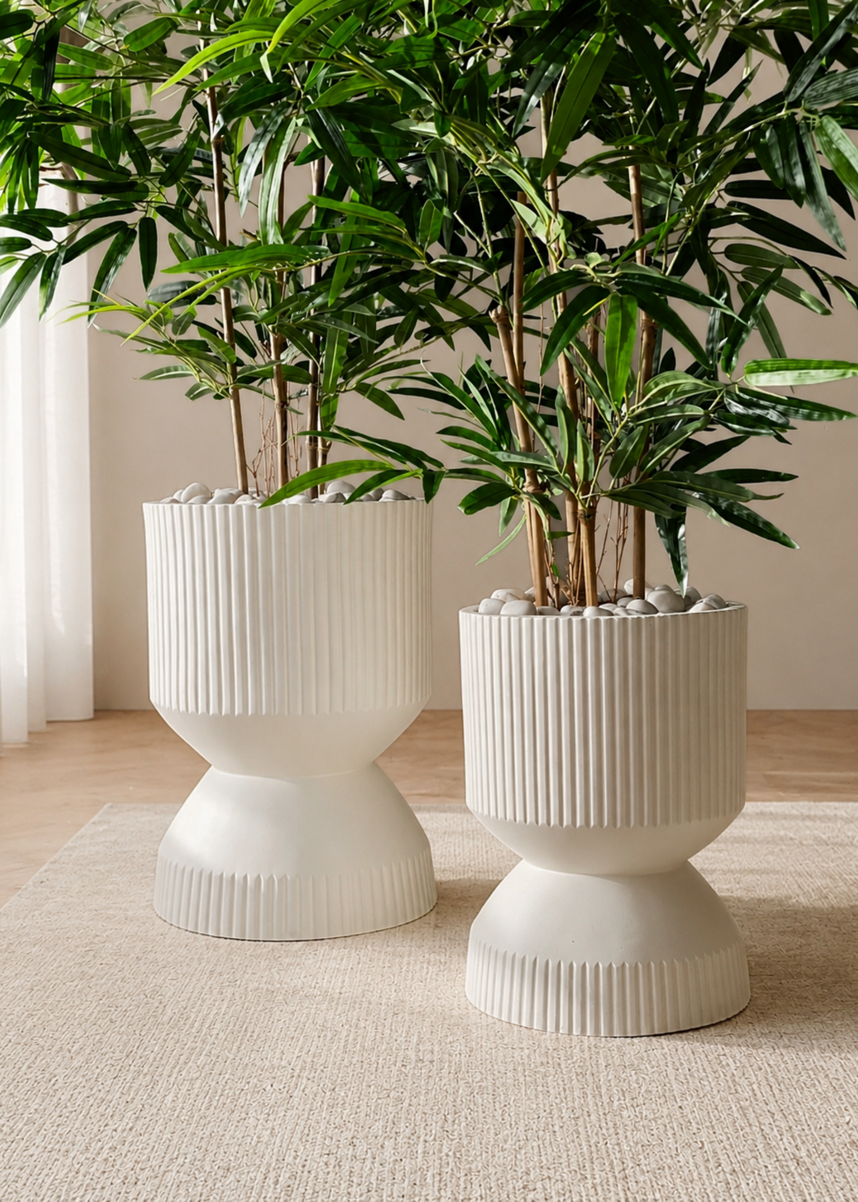 Willow Reversible Planters - Ivory