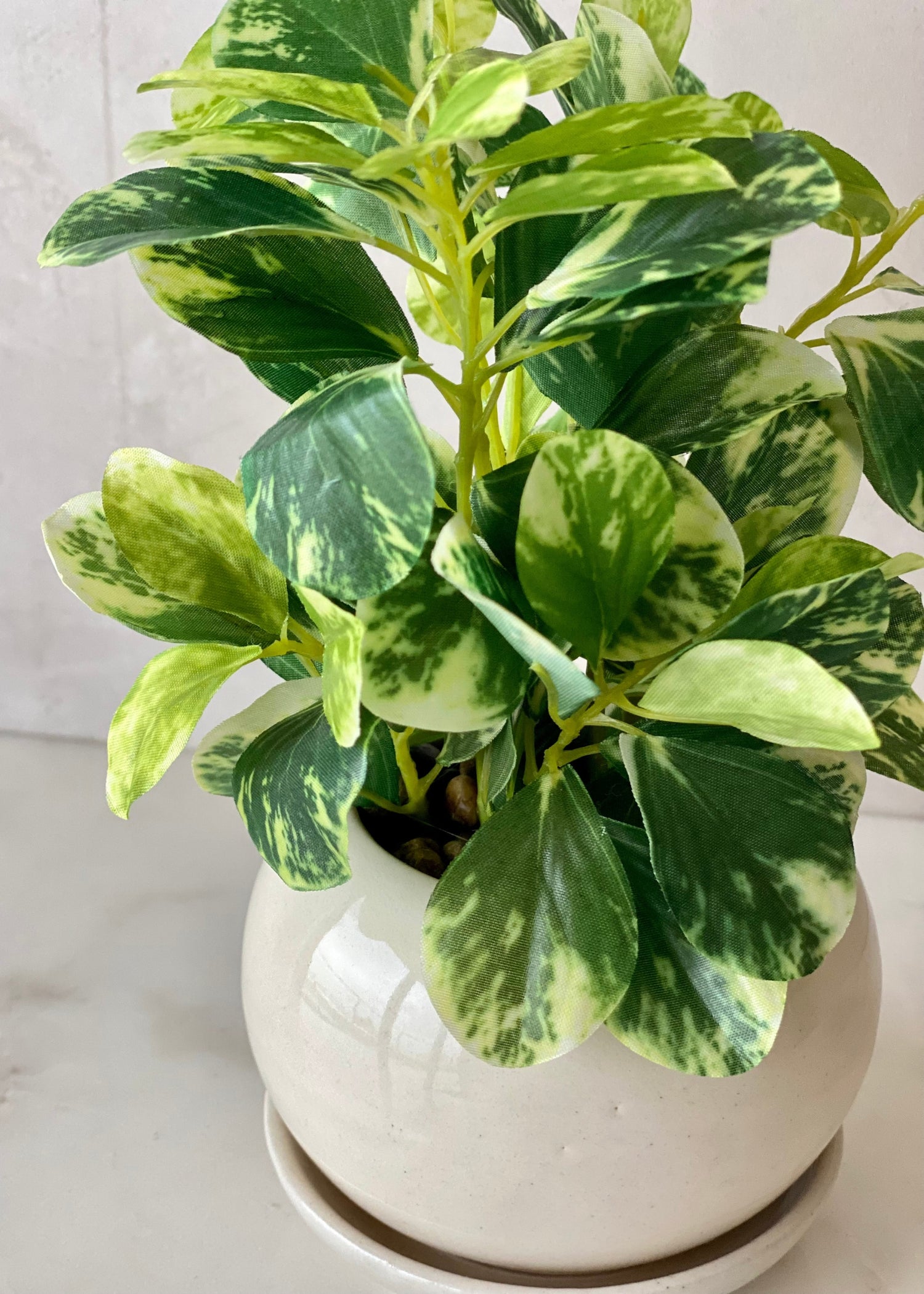 Artificial Variegated Croton Tabletop Plant