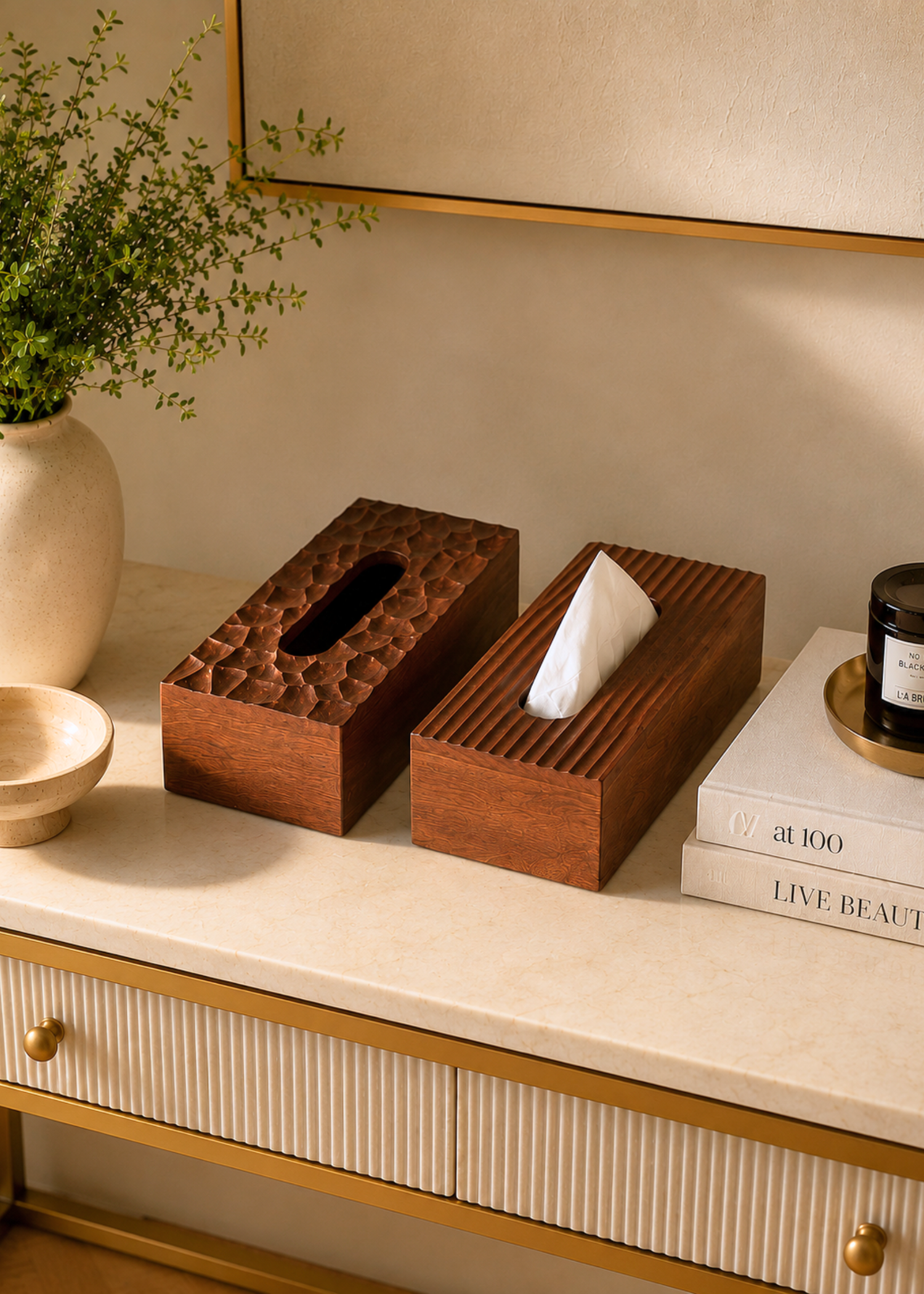 Terrain Wooden Tissue Box