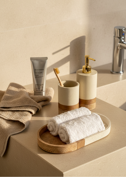 Aurum Dune Bathroom Set - Set of 3 (Beige)