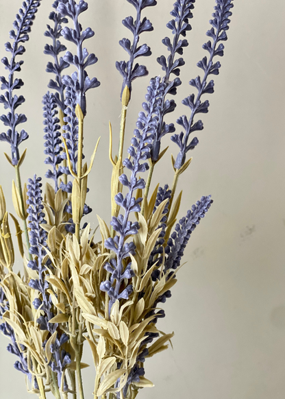 Artificial Country Lavender Bush  - Set of 3