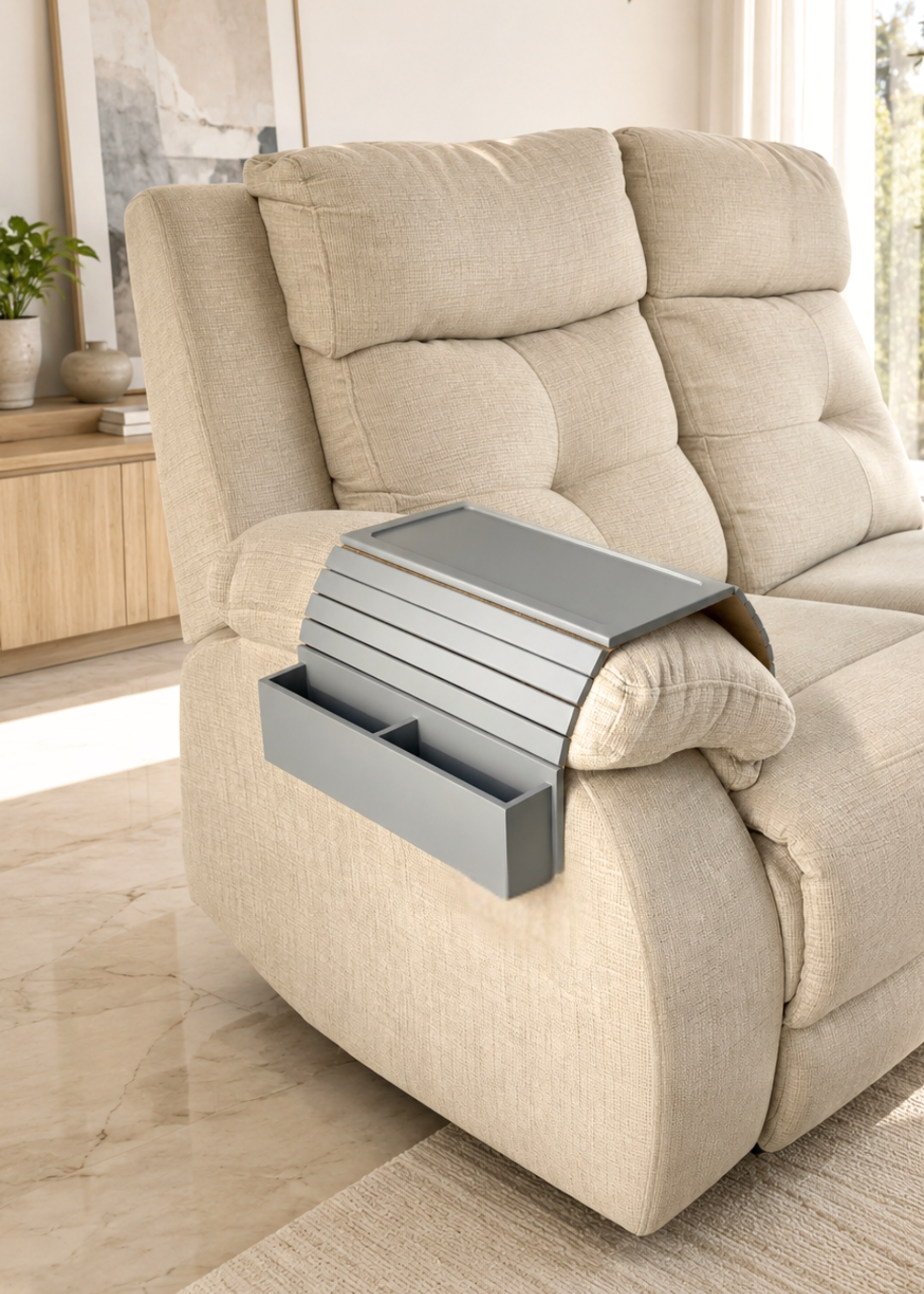 Multipurpose Sofa Armrest - Grey